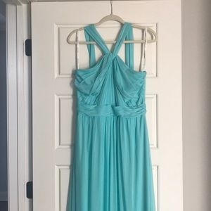 David’s Bridal SPA blue Size 12 bridesmaid dress